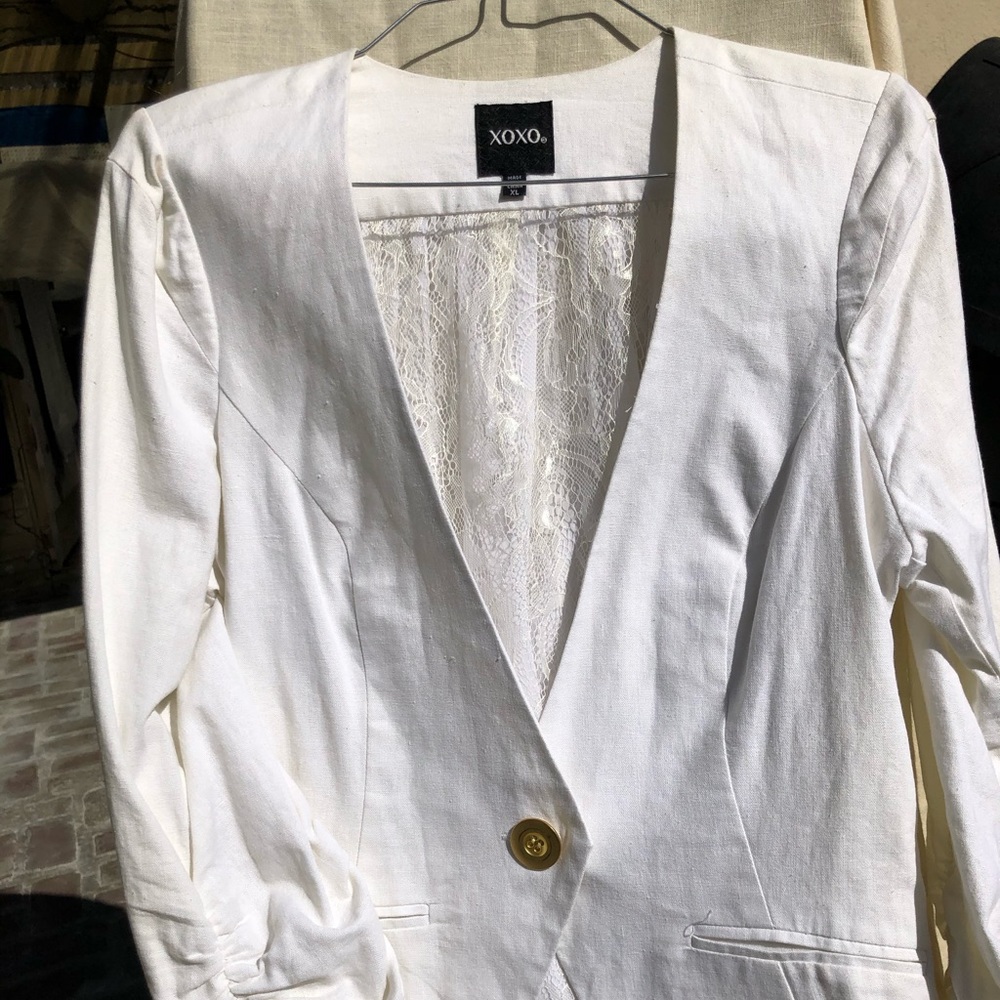 Cotton and lace jacket